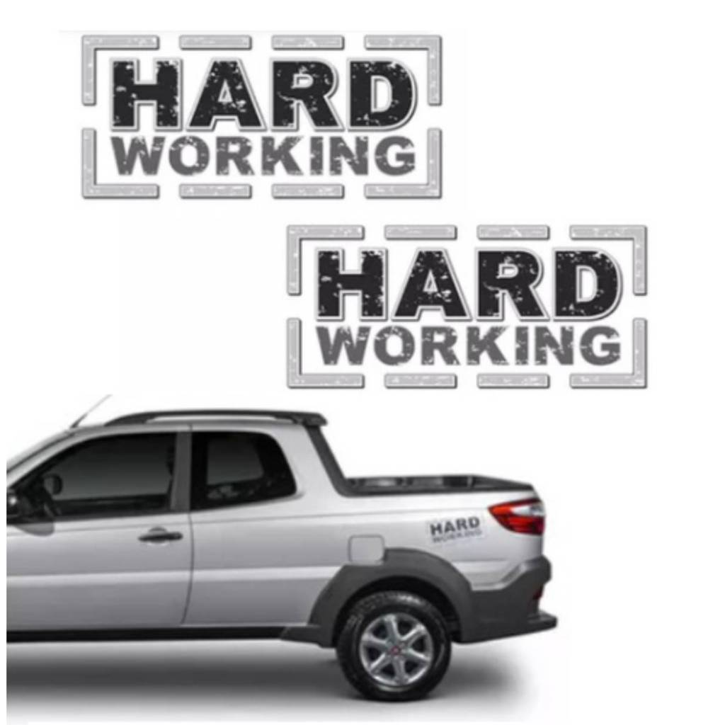Adesivos Hard Working Para Veículo Strada Fabricado Em Vinil Laminado - Não Desbota - Modelo Original (Genérico)