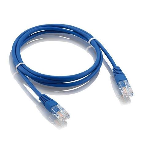 Cabo De Rede Azul Internet Lan CAT5e Patch Cord Pc Notebook Roteador Smart Tv Xbox Ps3 Ps4