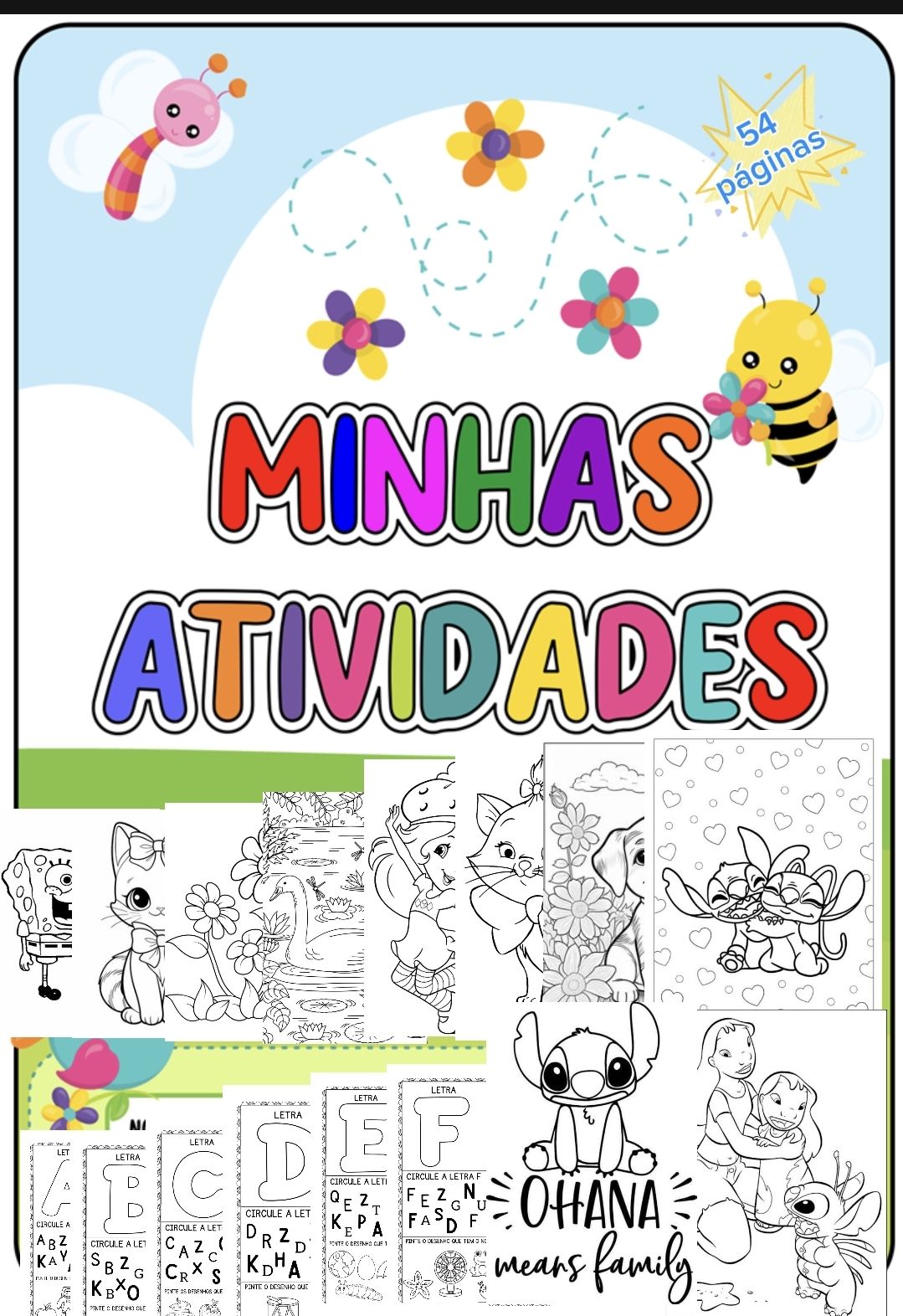 Minhas Atividades Kids Alfabeto para Colorir e aprender