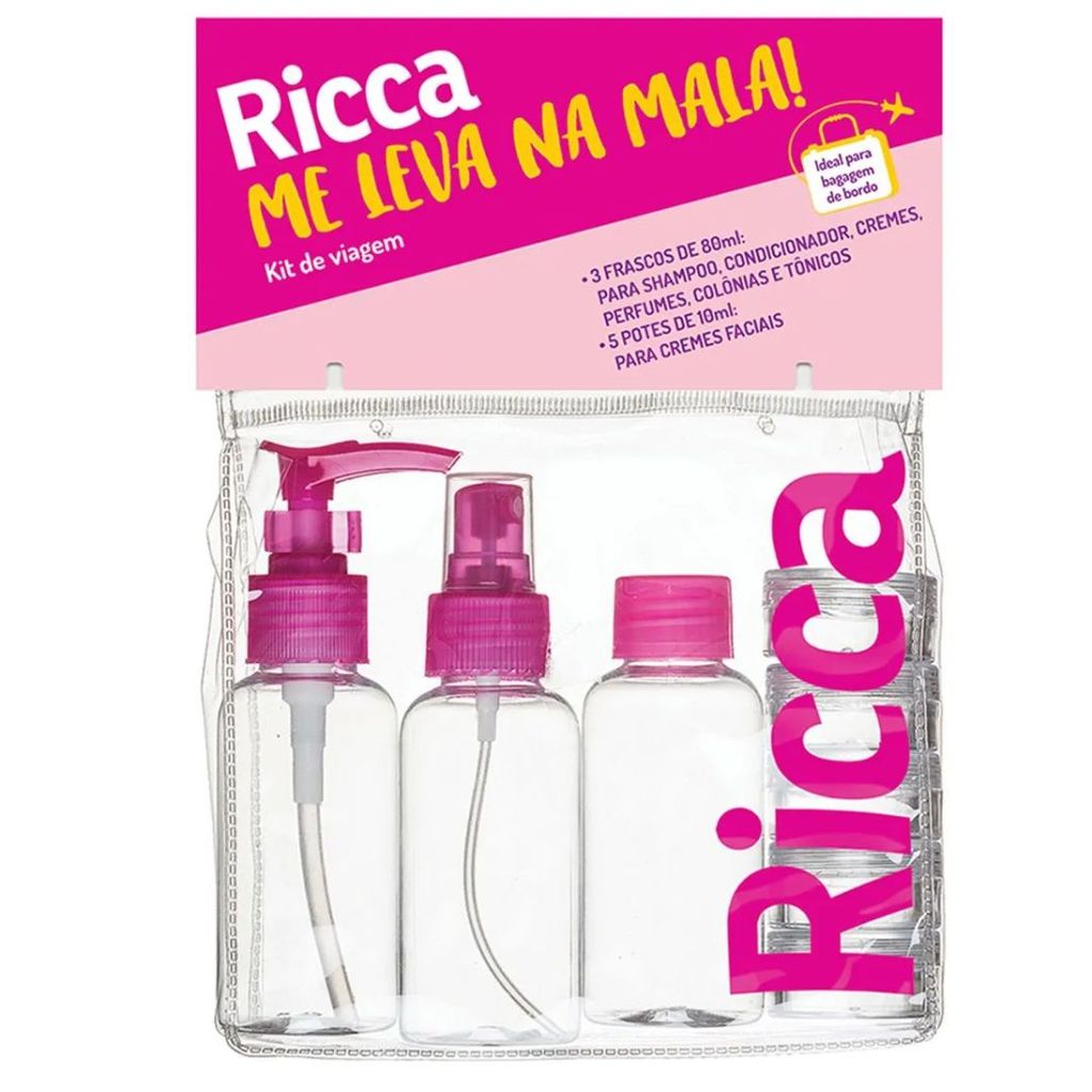Kit de Viagem Ricca Mandala com Acessórios para Cuidados com os Cabelos em Viagens