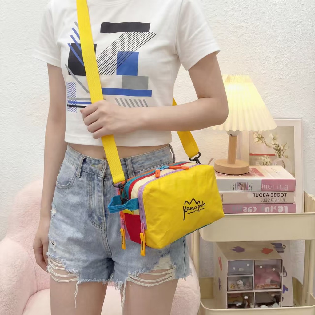 Dopamina Contraste Color Cosmetic Bolsa Armazenamento portátil para viagem Bolsa Crossbody à prova d'água de grande capa