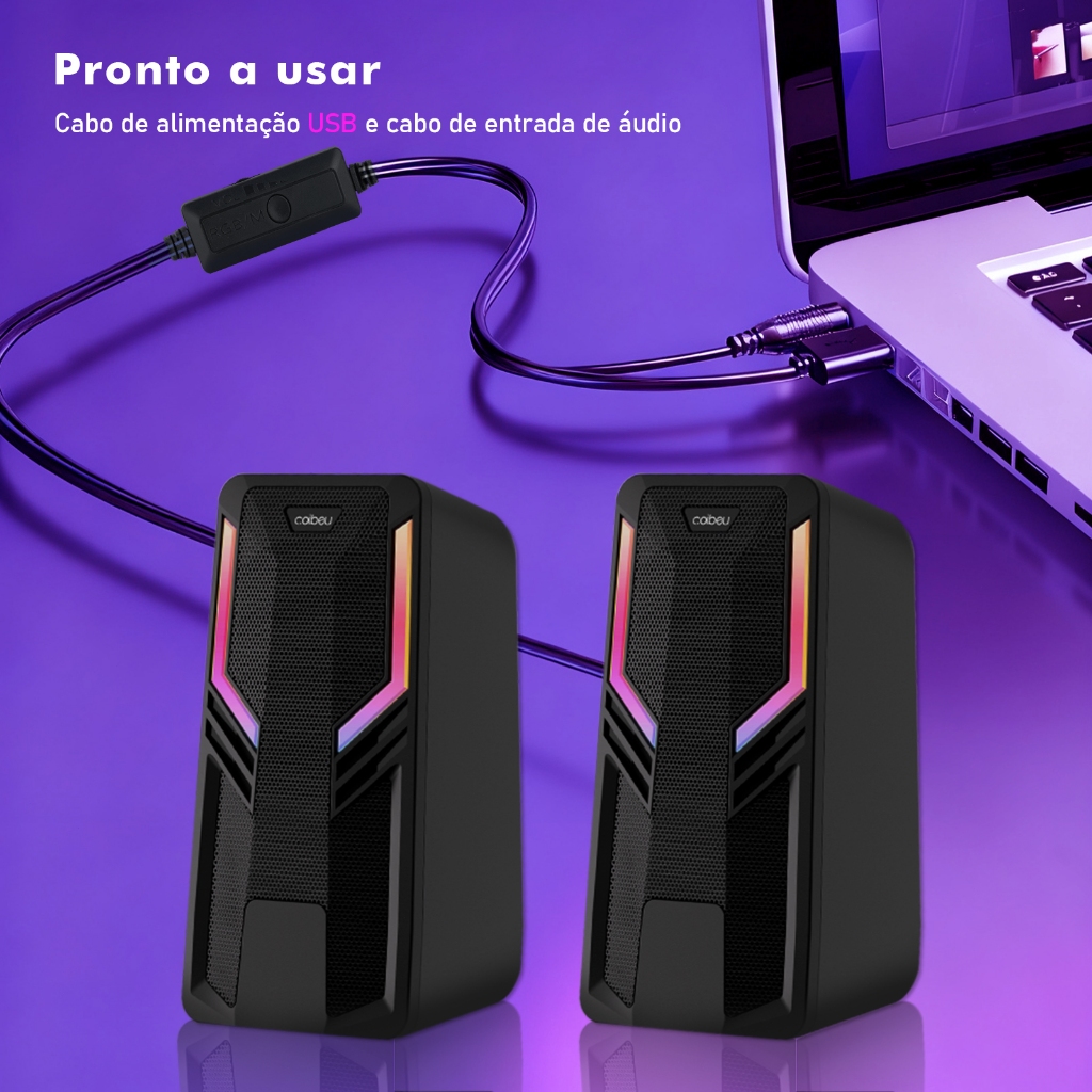 Axuste de iluminação RGB de áudio de escritório altavoz anti-slip base