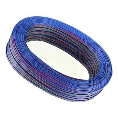 20 Metros Cabo Flat Rgb 04 Vias 22awg
