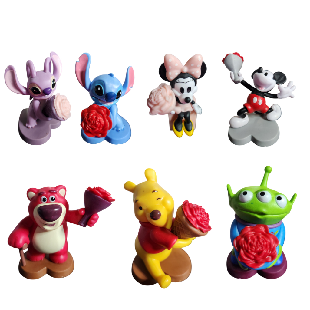 Miniatura Ursinho poo Stitch e Angel Mikey e Minnie Lotso Alien Toy Story Decorativo Brinquedo