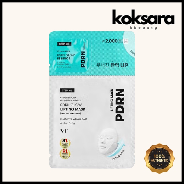VT PDRN Glowing Lifting Mask 1 sheet 27 g + Glowing Essence 1.5 ml