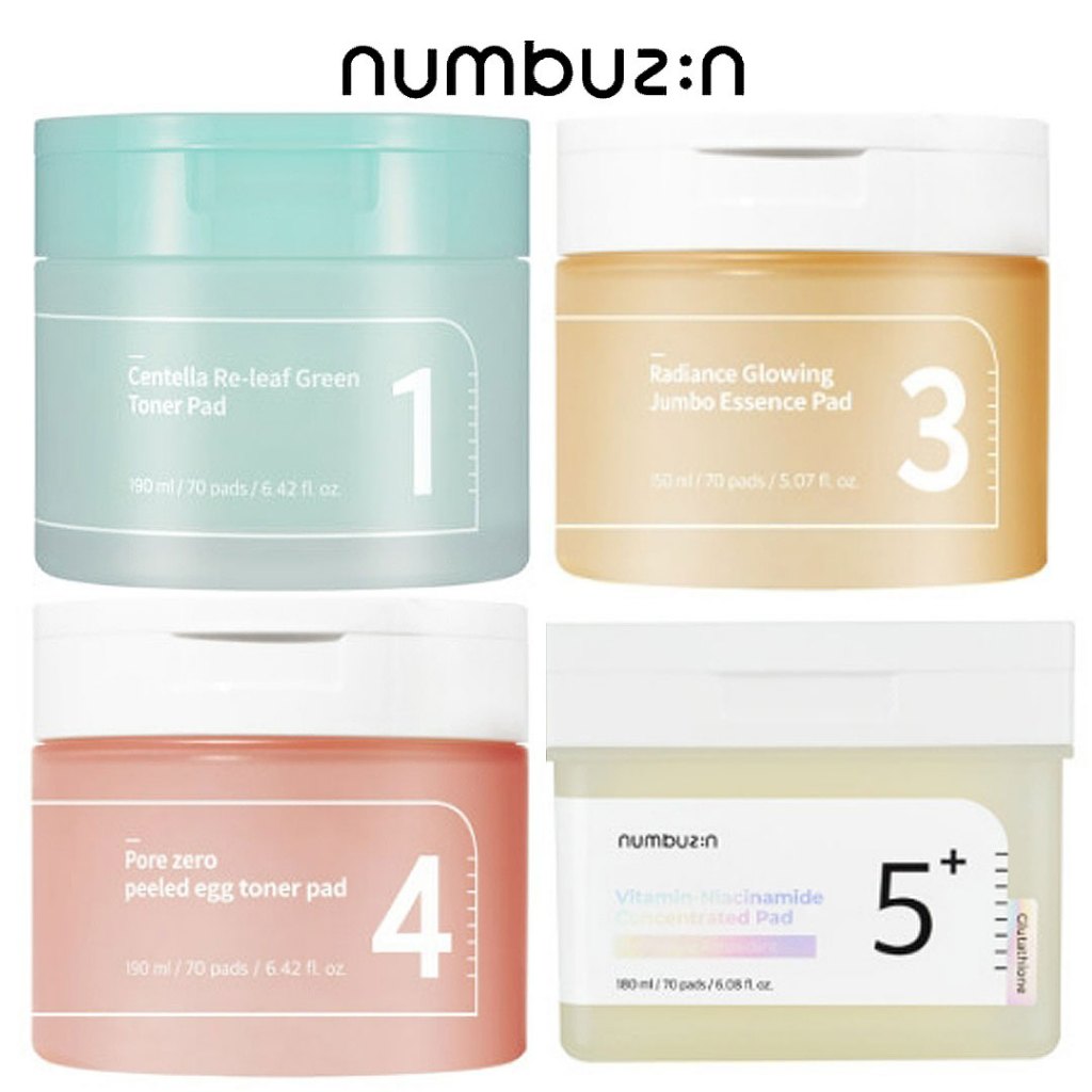 [Toner Pad (No . 1 Centella Re-leaf , 3 Radiance Glowing 4 Pore Zero 5 Vitamina Niacinamaide Concentrada) 70pads_From Coréia