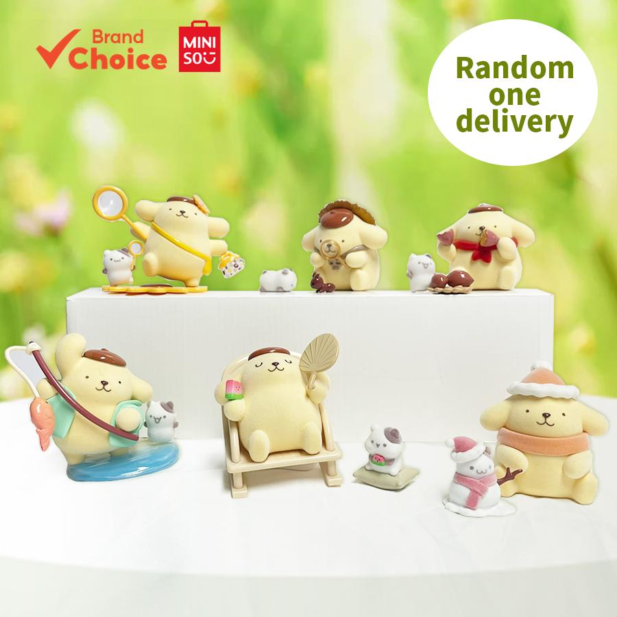 MINISO Sanrio “childhood Four Seasons” Série - Aleatória Entrega Pompompurin Caixa Cega Figurinhas Alegres e Nostálgicas