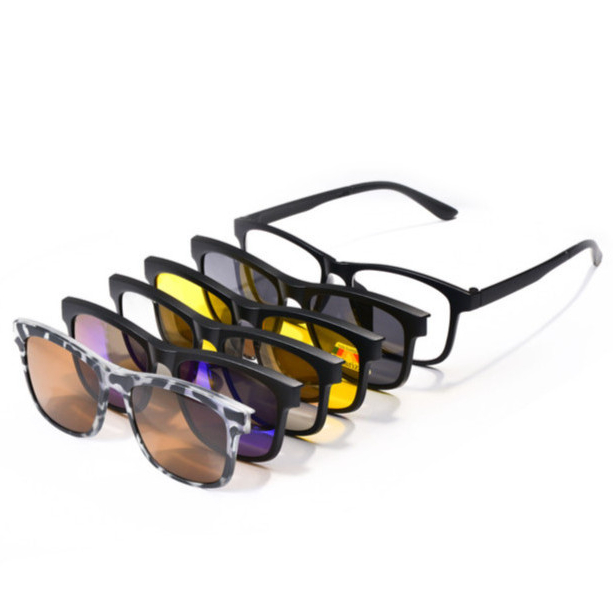 Armação De Clip On Óculos 6pcs/1set Polarized Sunglasses Men Eyeglass 2201