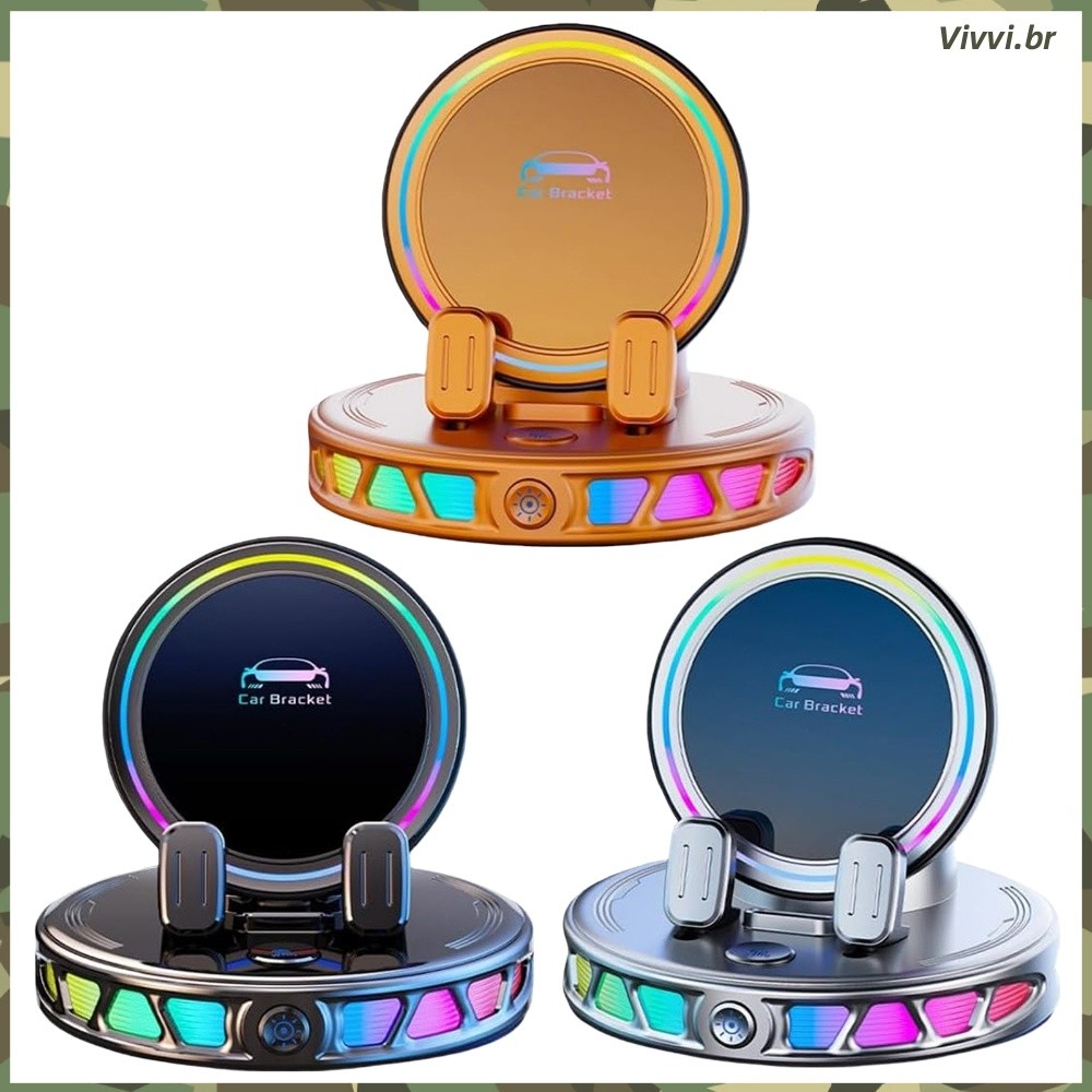 Suporte Para Carregador Sem Fio Montagem A Vácuo Com Magnético RGB Night Light _VVI