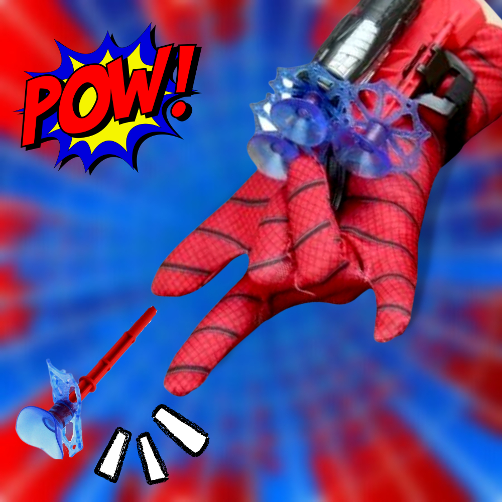 Luva Homem Aranha com Lança Teias