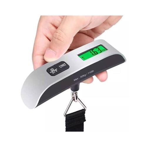 Balança Portátil Bagagem Com Gancho Até 50 Kg Mala Visor Lcd
