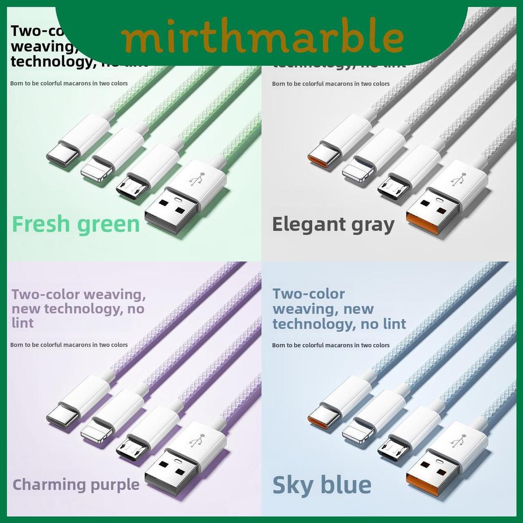 Cabo De Dados 3 Em 1 De Carregamento Rápido De 66 W Para Dispositivos Huawei Oppo Xiaomi Android Tipo Apple C
