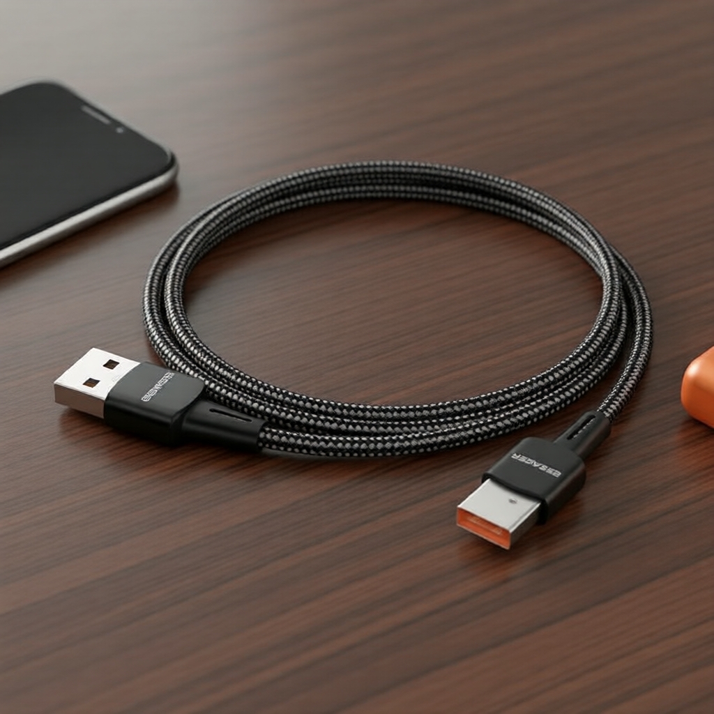 Essager Cabo de carregamento rápido USB-C de 90° 7A 100W para OPPO, Huawei P40, Honor, OnePlus, Realme