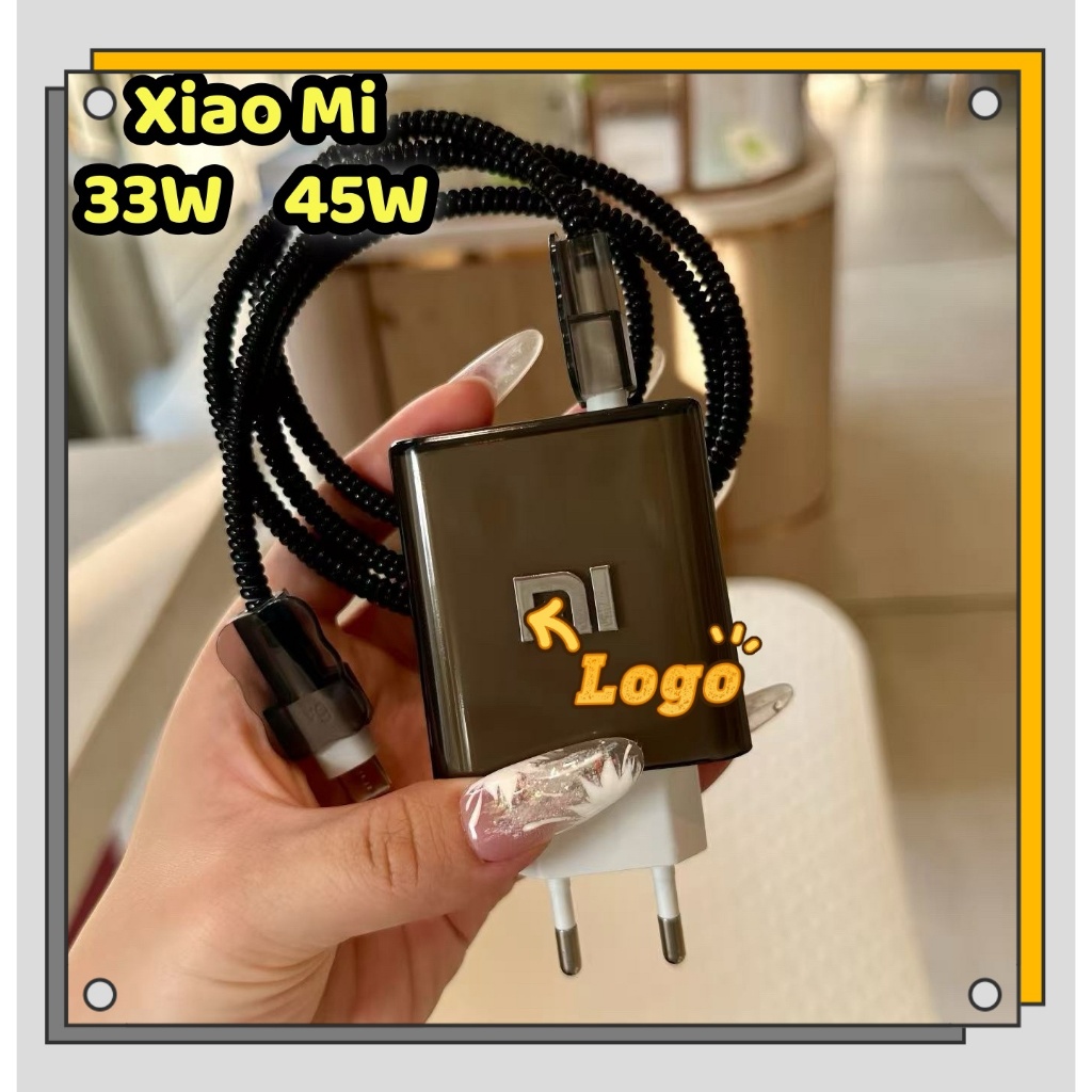 Protetor De Carregador Xiaomi 33W/45W Em Preto Clássico E Moderno , Compatível Com A Série De Carregadores .