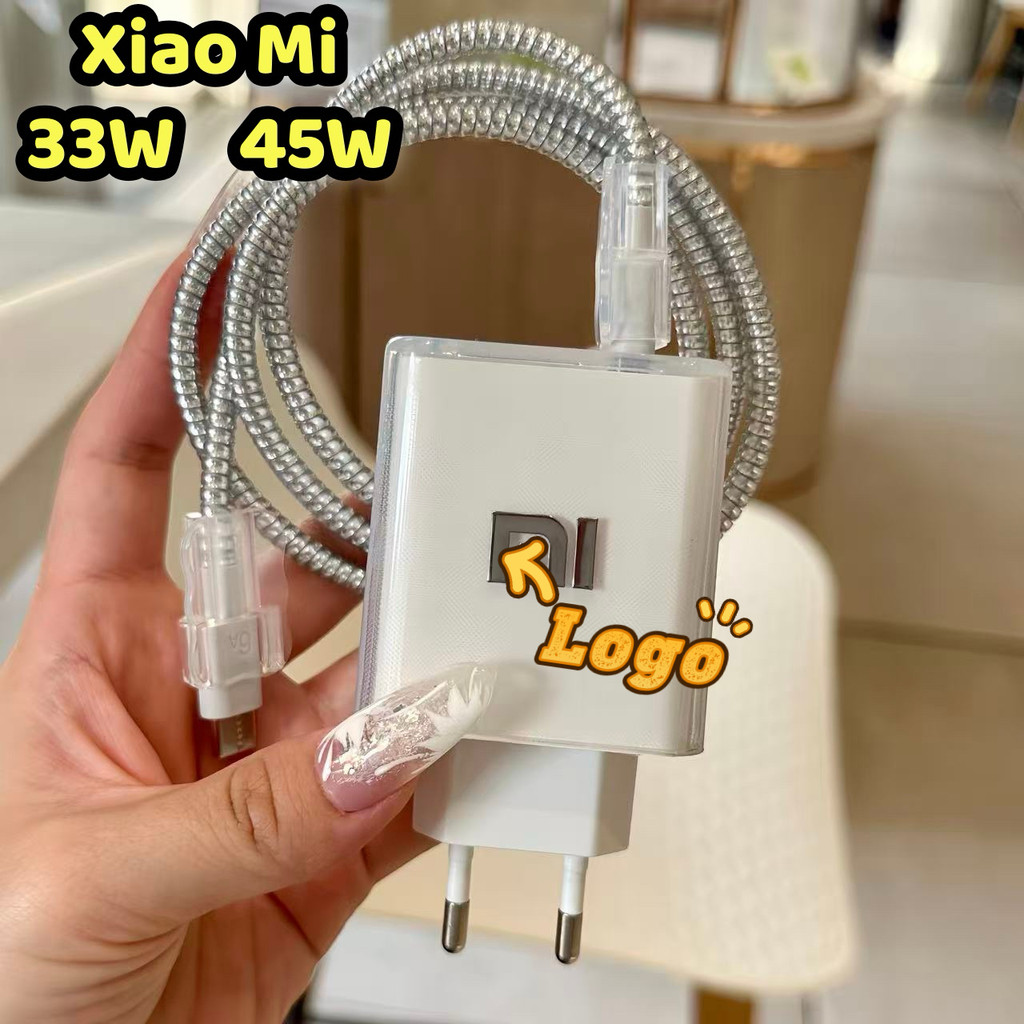 Capa protetora para carregador Xiaomi 33W/45W, resistente a arranhões e quebras, prolonga a vida útil.
