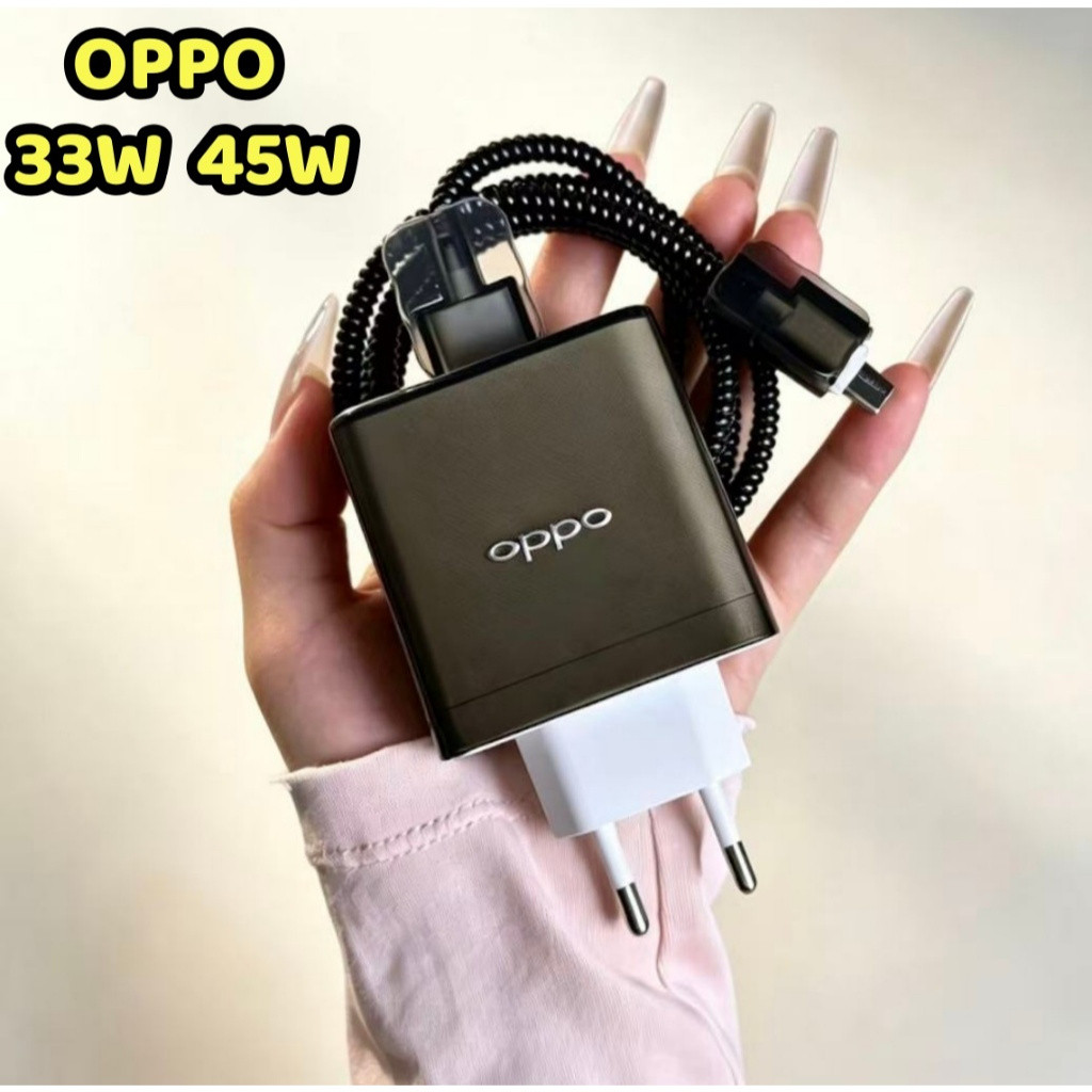 Protetor De Carregador OPPO Preto Adequado Para Oficial 33W 45W