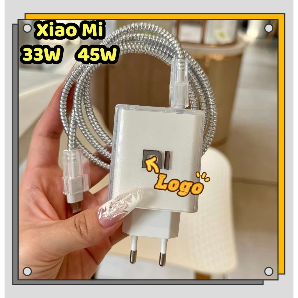 Protetor De Carregador Transparente Clássico E Elegante Xiaomi 33W/45W , Compatível Com A Série De Carregadores