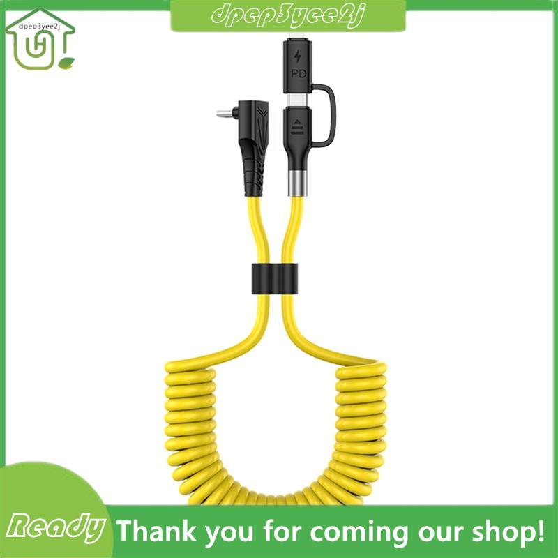 Cabo De Carregamento USB 2 Em 1 Spring Design 90 ° Dados Telescópico Do Carregador De Telefone Para Carro Cotovelo