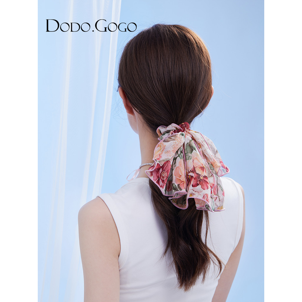 Dodoggo laço colorido Streamer laço de cabelo feminino baixo rabo de cavalo laço de cabelo cabeça corda laço de borracha