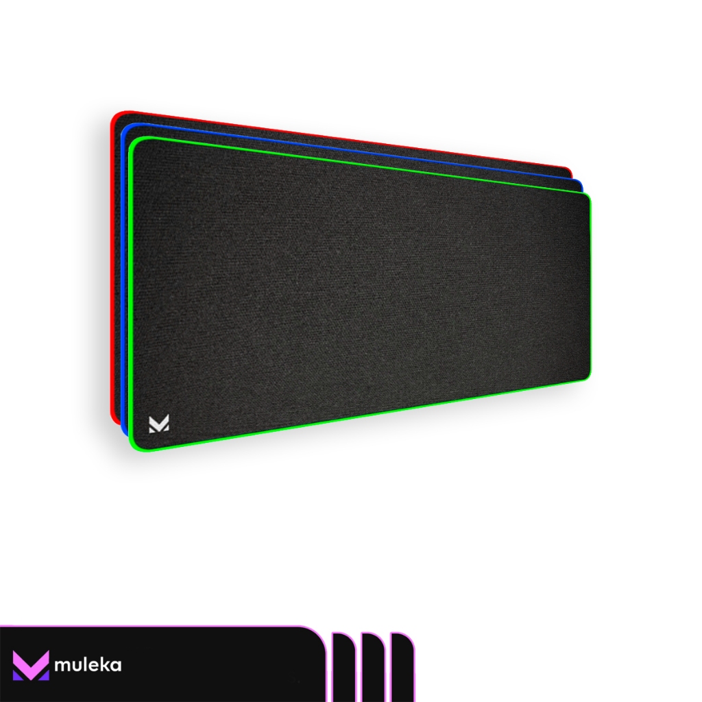 Mouse Pad Gamer Muleka Speed p/ Desktop Borda Costurada Sintético Liso Cores RGB