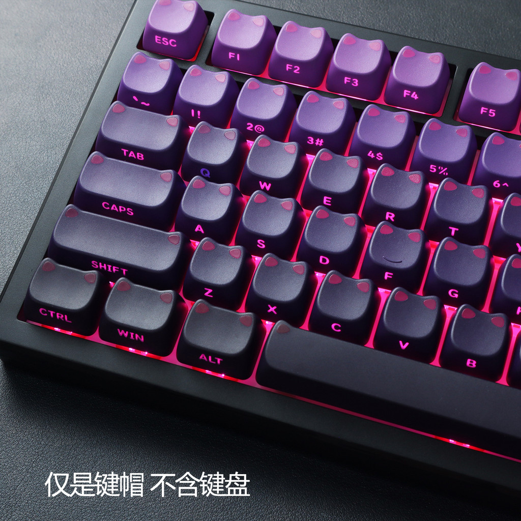 [Estoque pronto] MAO Altura Little Light Meow Símbolo de letras laterais transparentes Luminous Meow Meow Eixo magnético