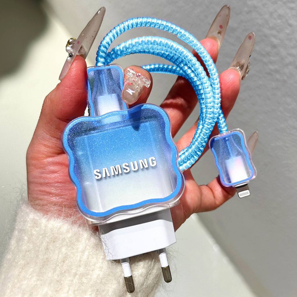 Capa protetora para carregador Samsung de 25W, à prova de quedas e arranhões.