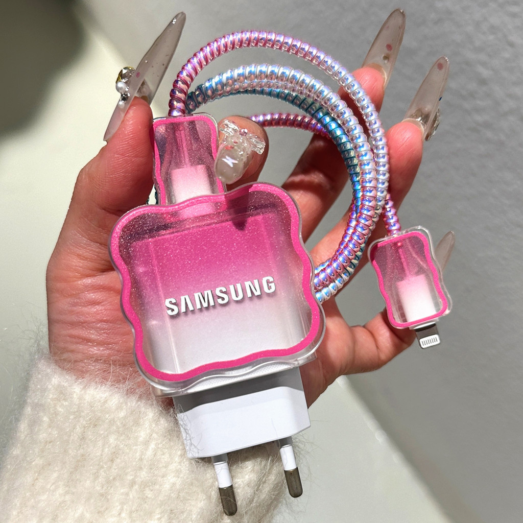 Capa protetora para carregador universal Samsung 25W, resistente a arranhões e sujeira, prolonga a vida útil