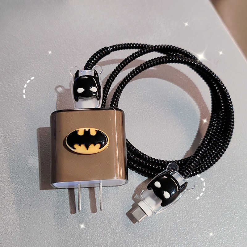 Capa De Proteção De Cabo USB Do Batman Dos Desenhos Animados Compatível Com Samsung Galaxy 25w Protetor De Carregador Li