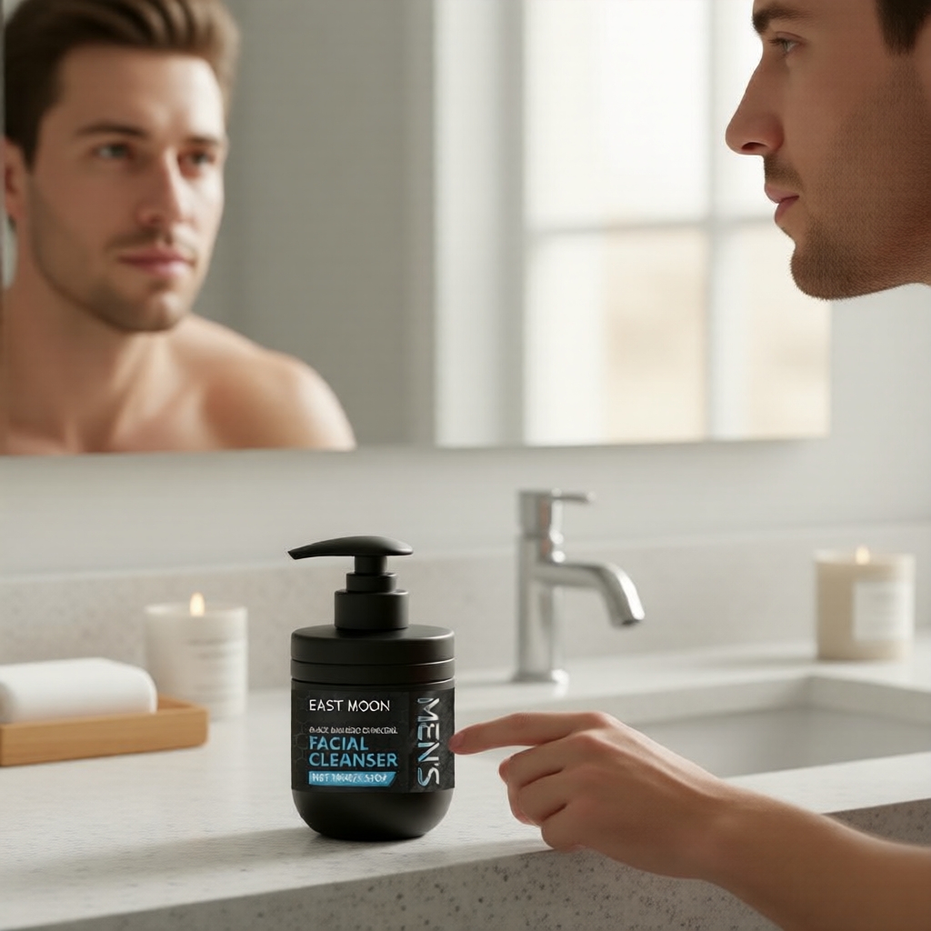 Upgraded Daily Gel de Limpeza Facial 100g – Carvão Vegetal & Polygonatum para Homens, Esfoliação Suave, Limpeza Profunda