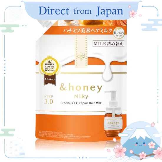 Shipped from Japan &honey Milky Precious EX Repair Milk Refill, Creamy, Upgraded Version, 135g