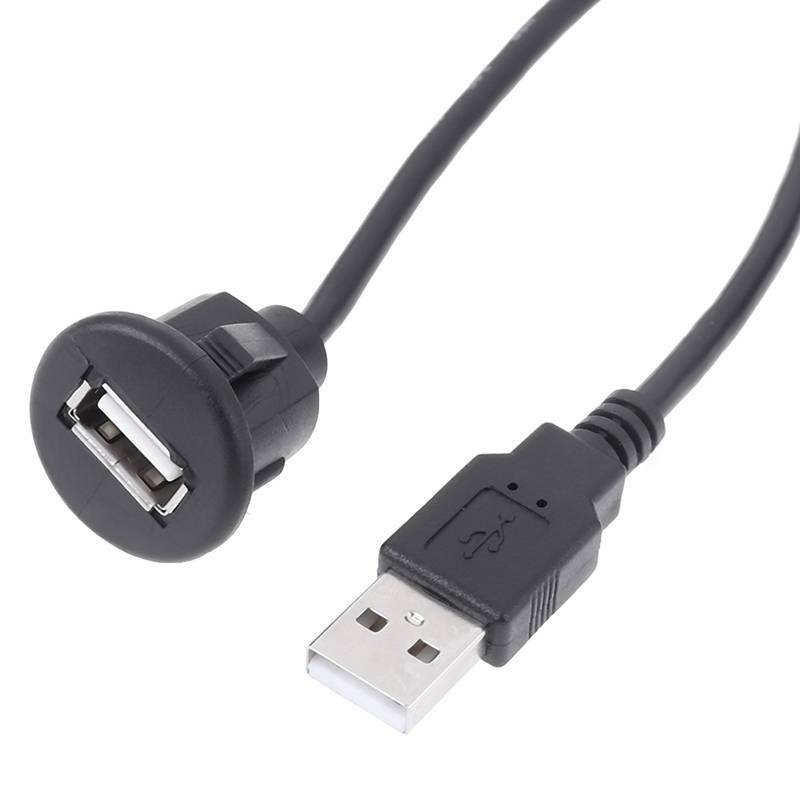 qo 1Pc 1M Car Dash Board Mount USB 2.0 Macho Para Fêmea Soet Cabo De Painel De Extensão br