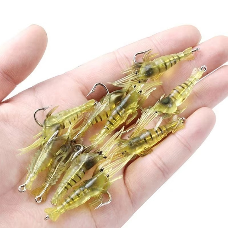 Camarão Artificial Isca Realista de Silicone Vendido(s) - 30pcs
