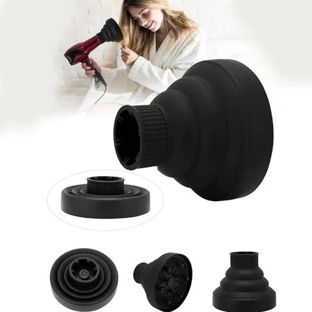Difusor De Ar para Secador Em Silicone Adaptador Definidor de Cachos Retrátil Universal Vendido(s) - Variação: