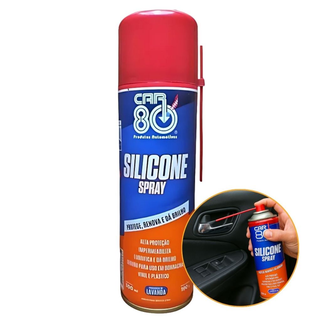 Silicone Spray Para Painéis De Veículos Canaleta De Vidros CAR 80