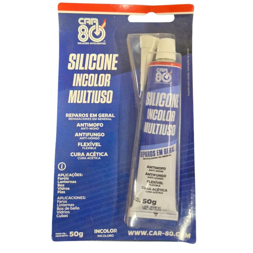 COLA SILICONE INCOLOR MULTIUSO CAR 80 50G