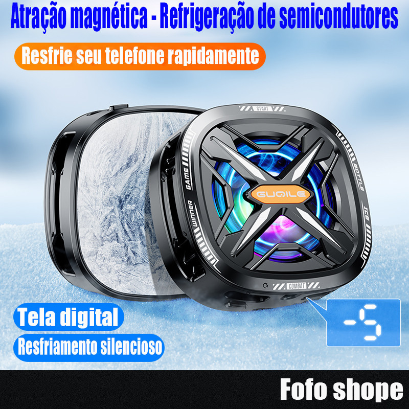 FS05 Pro Black Shark Magnetic Cell Phone Cooler , Ventilador De Telefone RGB Portátil Móvel Leve
