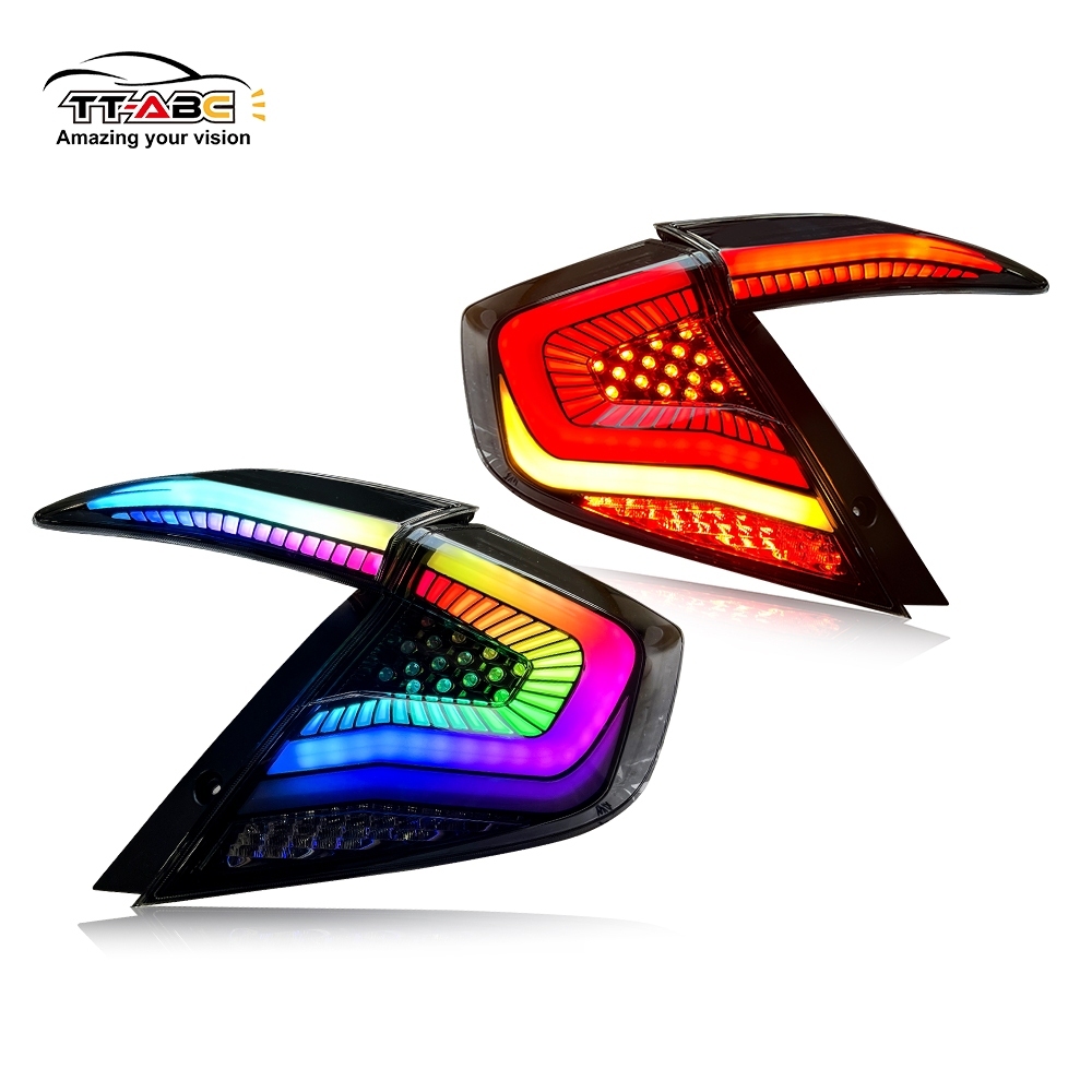 kit para 10ª geração Civic Rear Light, 2018-2021 Civil Colorful RGB Starry Sky Taillight Modification Car Enthusiasts As