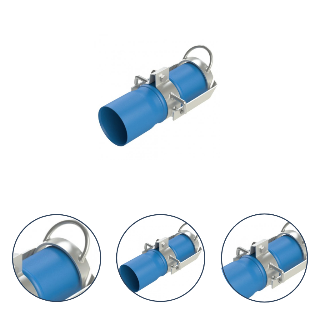 Ponta Macho Pvc Azul 50mm Asperbras Engate Rapido Sela Metálico Para Irrigação PN 80