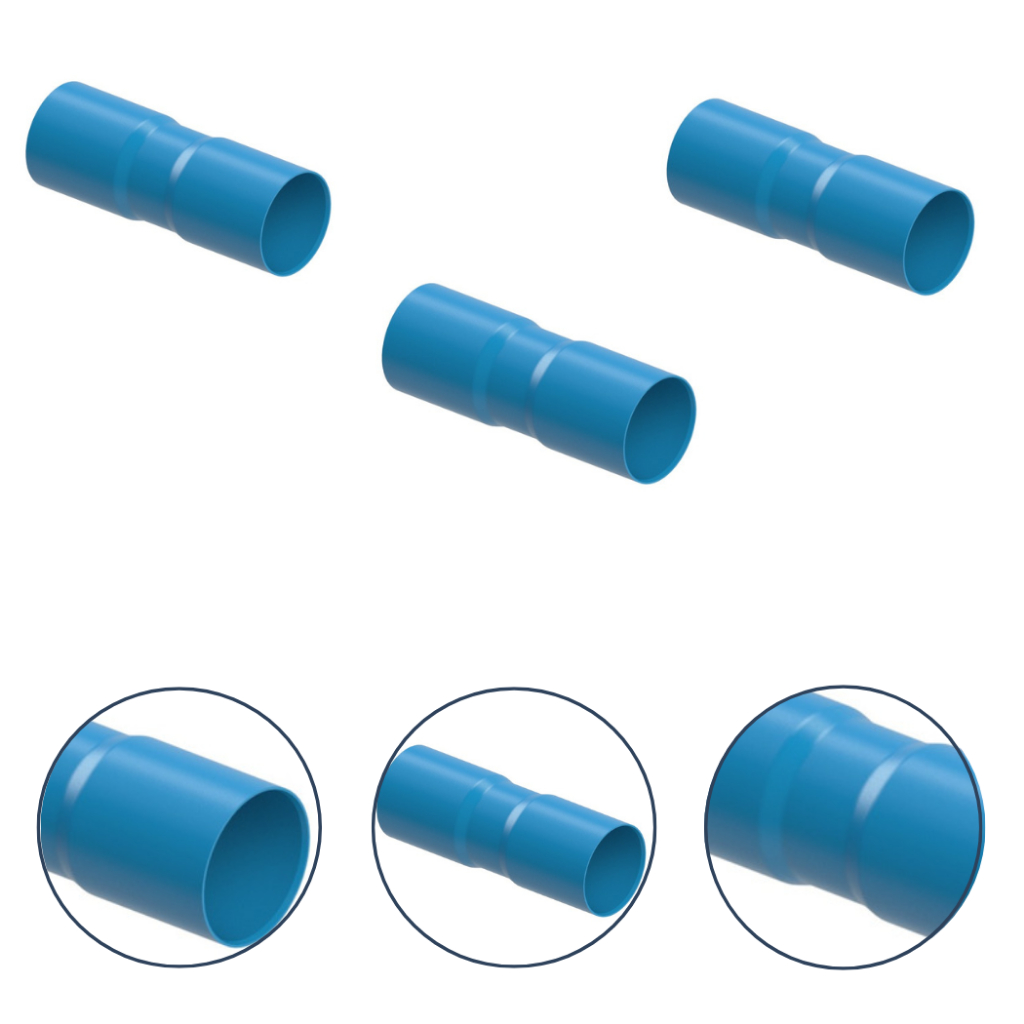 União Emenda Soldável Pvc Conexão Irrigação 50mm Kit 3 Unidades