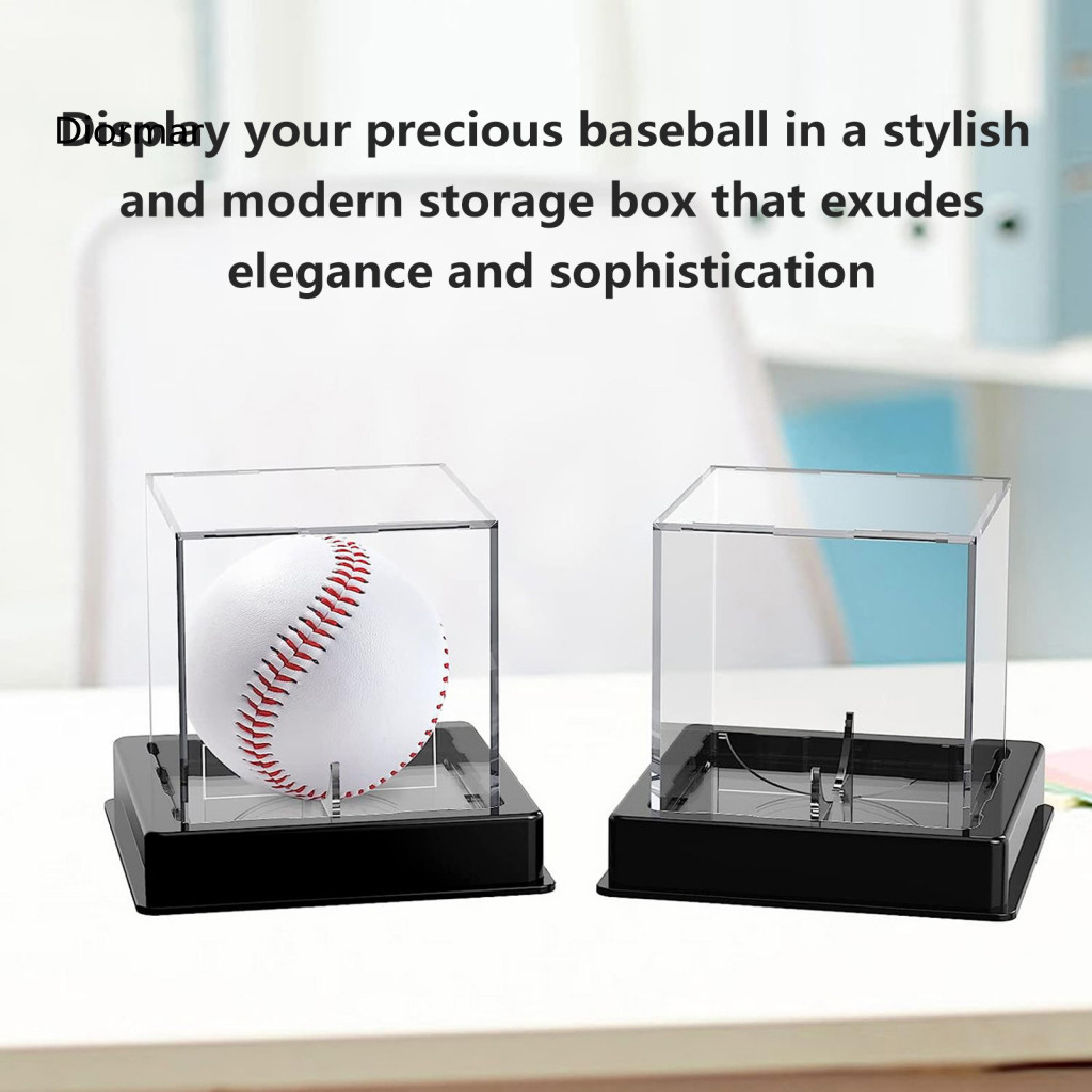 Baseball Display Box Case Transparent with Stable Base Dustproof Uv-resistant Multifunctional for Collectors for Southea