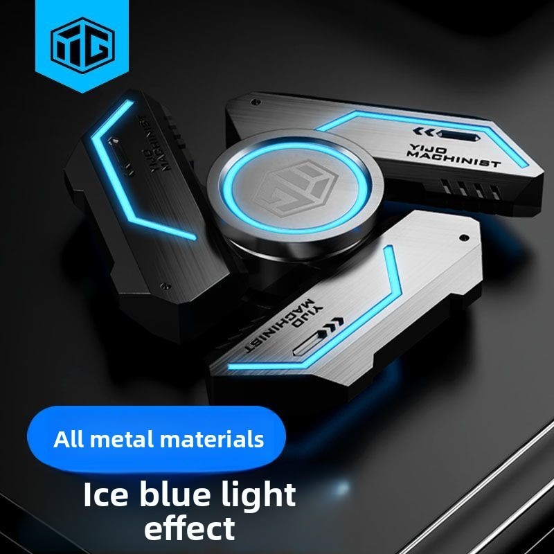 Yijue Luminous Fidget Spinner EDC Metal Luminoso Ultra-Longo Tempo Dedo Descompressão Ferramenta Prática Brinquedo de De