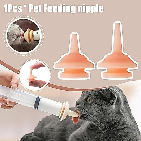 Mamilo De Alimentação Para Animais De Estimação Recém-Nascidos , Mini Chupeta De Silicone De Gatos , Gatinhos E Filhotes