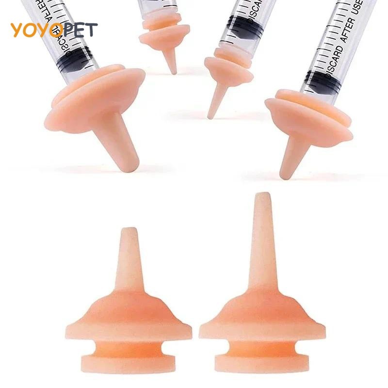 10 Pçs Universal Pet Alimentação Mamilo Mini Gato Silicone Chupeta De Para Recém-Nascidos Gatinhos Filhotes Coelhos Pequ