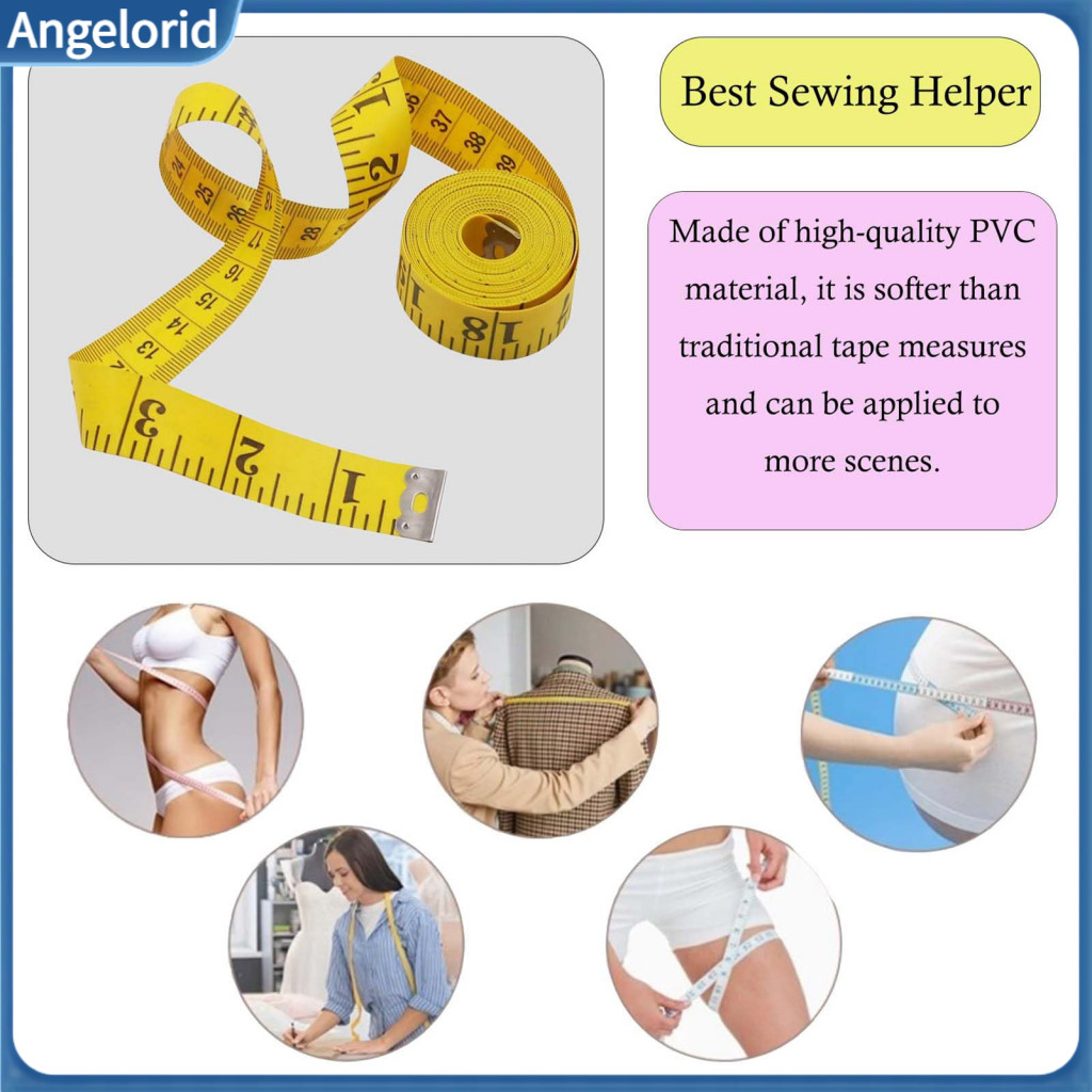 Black Scale Tape Measure 5pcs Flexible Measuring Double Body Ruler for Tailoring Sewing Weight Loss Fitness Measurement