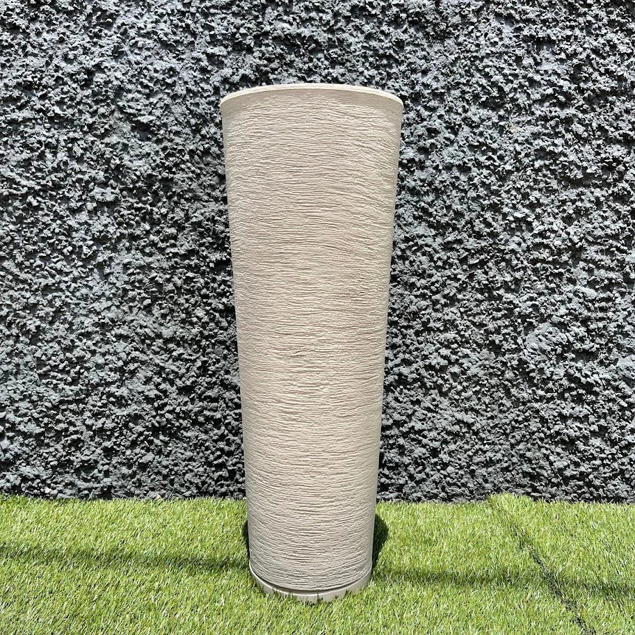 Vasos Grande de polietileno para plantas decorativo Coluna Texturada Ibiza 71cm