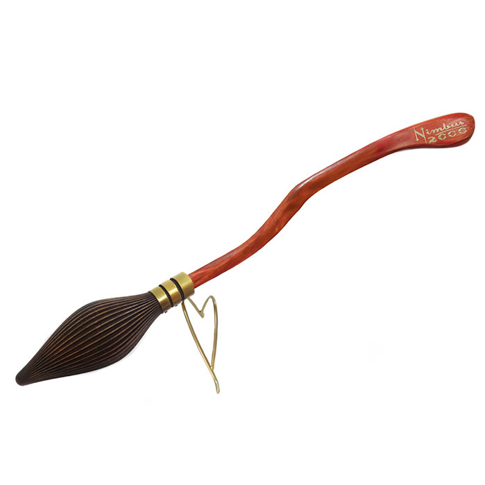 Vassoura Nimbus 2000 Harry Potter 71cm Artesanal Colecionador Resina Madeira