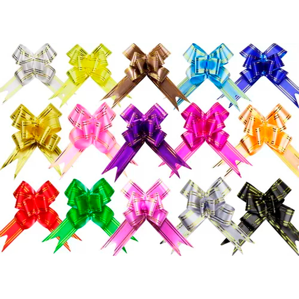 100 Laço Pronto Fácil Para Presente Laço Mágico 71cm x 4,5cm