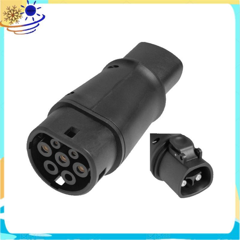[Le's Shop] Para Adaptador Type2 EV Conector De Carregamento Elétrico 32A 24V Carregador De Conexão Plugue Rápido