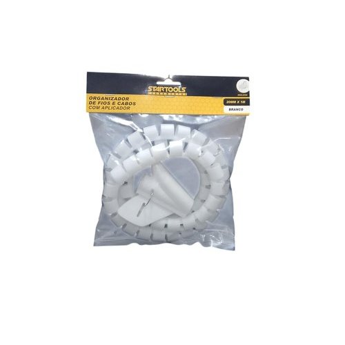 Organizador Cabos Fios Fácil Aplicador Controle Bagunça Branco 20mmx1m