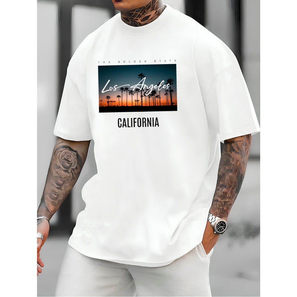Camiseta Masculina Streetwear 100% Algodão Estampa 
